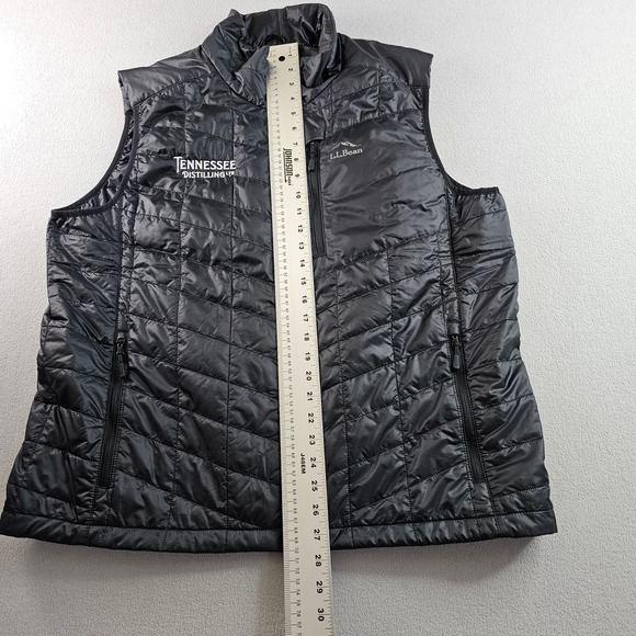 L.L.Bean Tennessee Distilling Logo Vest Men's XL Black Insulated Outerwear - Picture 12 of 14